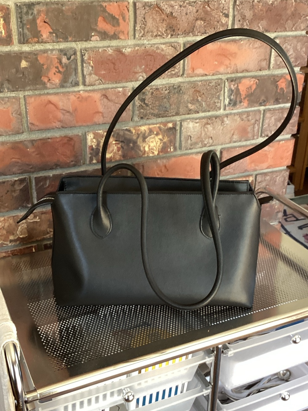 Black Vegan Leather Handbag
